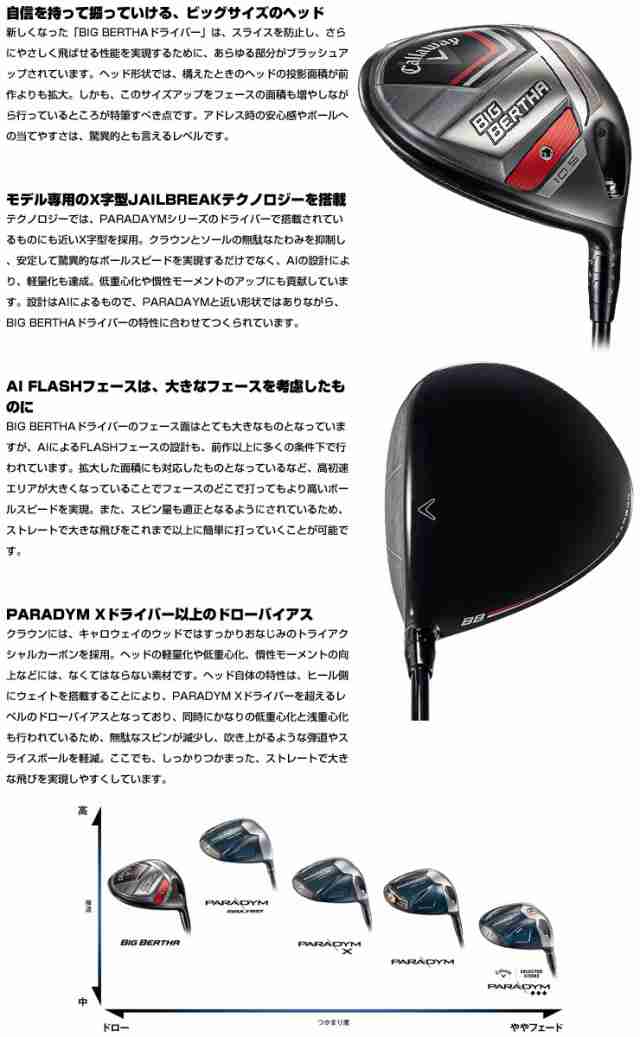 キャロウェイ BIG BERTHA 23 ドライバー SPEEDER NX for Callaway シャフトの通販はau PAY マーケット -  ゴルフプラザ グリーンフィル | au PAY マーケット－通販サイト