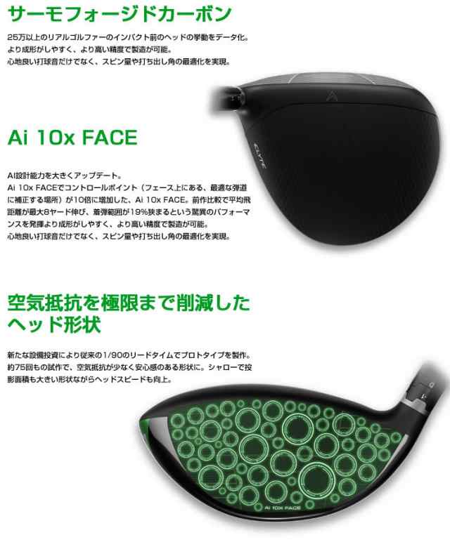 特注カスタムクラブ キャロウェイ ELYTE MAX FAST ドライバー グラファイトデザイン aG33 シャフトの通販は
