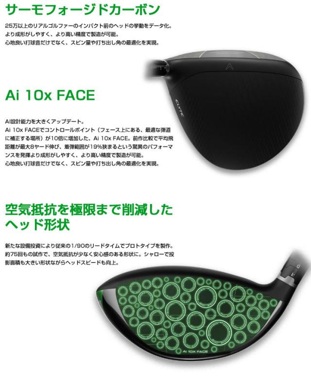 キャロウェイ ELYTE X ドライバー フジクラ SPEEDER NX VIOLET 50 シャフト