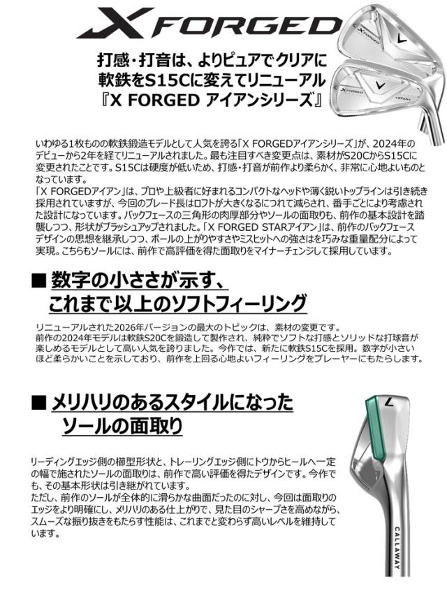 特注カスタムクラブ キャロウェイ X FORGED アイアン 4本セット[＃7-P] N.S.PRO Zelos6 シャフト_1
