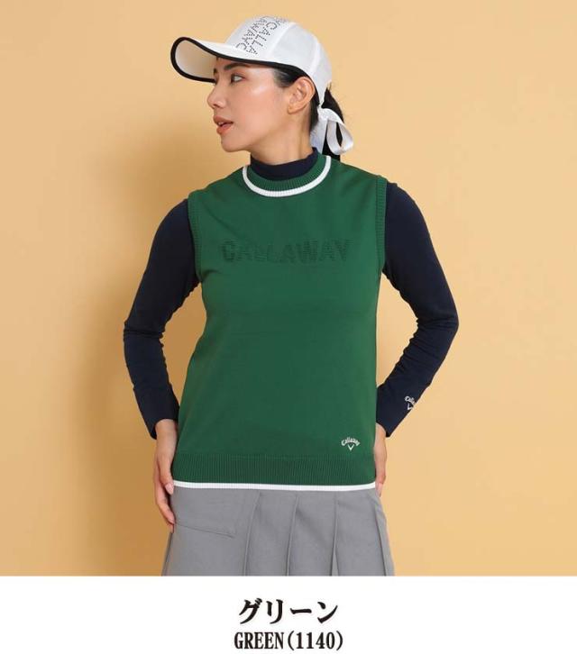 Callaway ピンタックロゴニットベスト