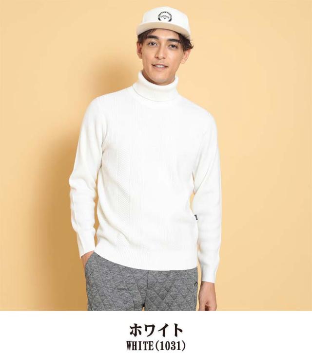 キャロウェイ 畦編み タートルネック ニット セーター ゴルフウェア