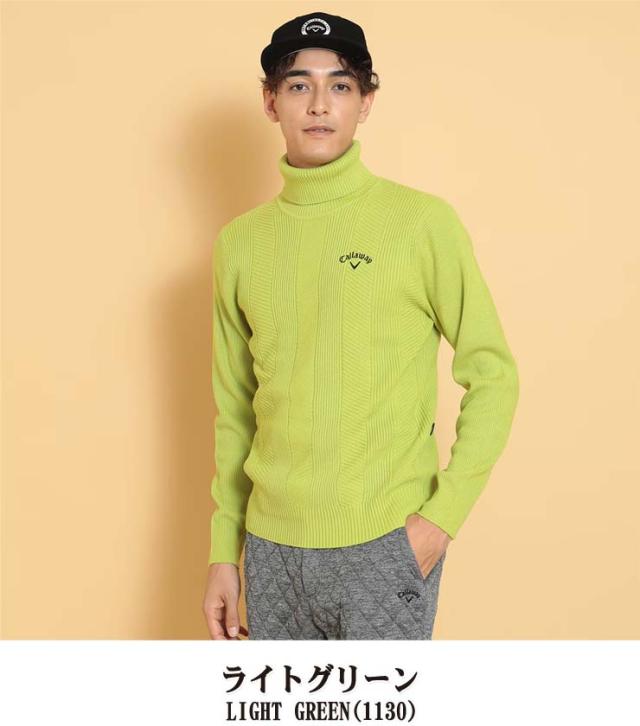 キャロウェイ 畦編み タートルネック ニット セーター ゴルフウェア