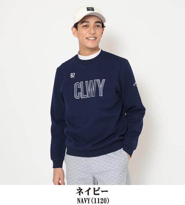 キャロウェイ CLWYロゴ カノコダブルニット クルーネック スウェット ゴルフウェア メンズ 2025年秋冬モデル M-3L C25217103_4