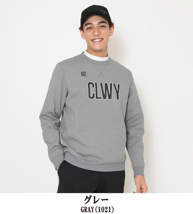 キャロウェイ CLWYロゴ カノコダブルニット クルーネック スウェット