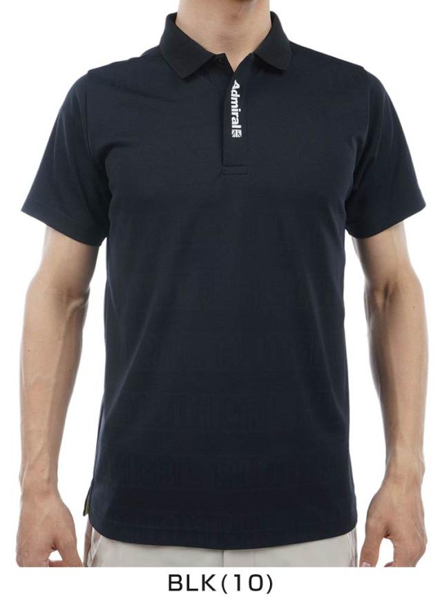 アドミラルゴルフ メンズ ウェア ロゴジャカード 半袖 ポロシャツ