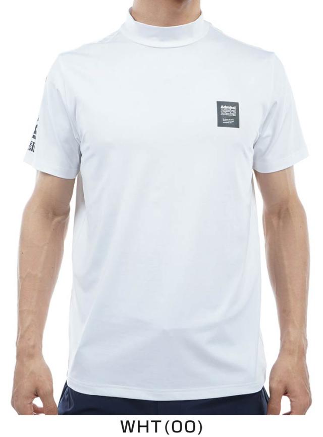 アドミラルゴルフ メンズ ウェア ロゴエンボス モックネック 半袖シャツ ADMA407 2024年春夏モデル M-XL_1