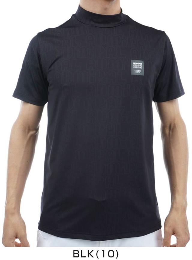 アドミラルゴルフ メンズ ウェア ロゴエンボス モックネック 半袖シャツ ADMA407 2024年春夏モデル M-XL_2