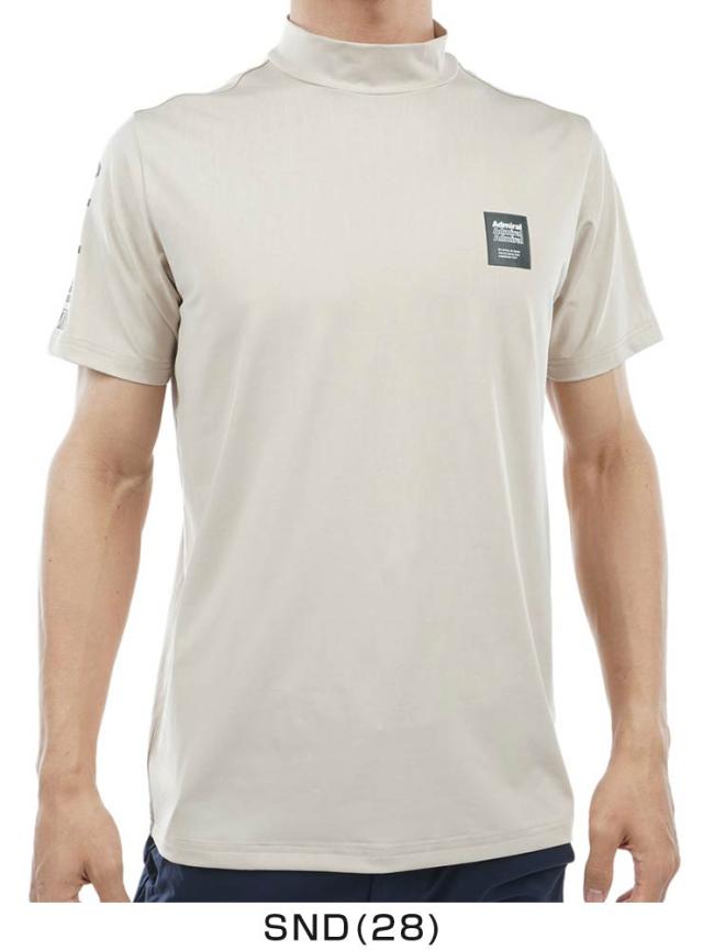 アドミラルゴルフ メンズ ウェア ロゴエンボス モックネック 半袖シャツ ADMA407 2024年春夏モデル M-XL_3