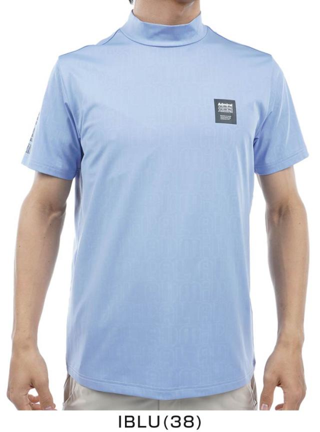 アドミラルゴルフ メンズ ウェア ロゴエンボス モックネック 半袖