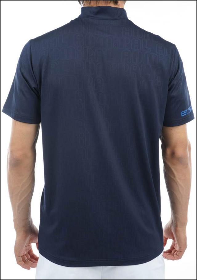 アドミラルゴルフ メンズ ウェア ロゴエンボス モックネック 半袖シャツ ADMA407 2024年春夏モデル M-XL_8