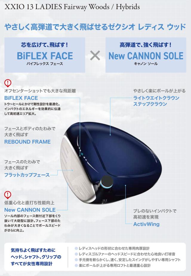 ゼクシオ 13 レディース ハイブリッド XXIO MP1300KL カーボンシャフト インターナショナルモデル_2