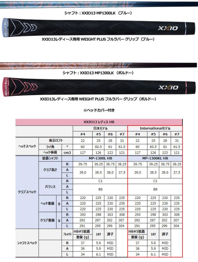 ゼクシオ 13 レディース ハイブリッド XXIO MP1300KL カーボンシャフト インターナショナルモデル_4