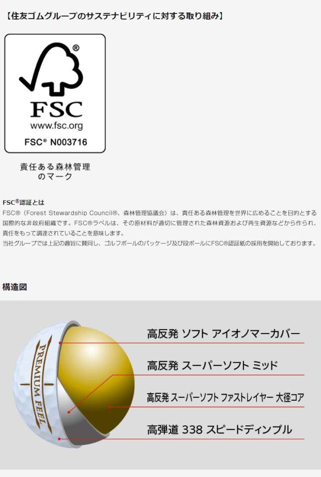オウンネーム対応 ゼクシオ プレミアム ゴルフボール 2024年モデル 1ダース [12球入り]