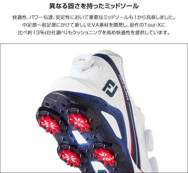 フットジョイ ツアーアルファ トリプル BOA ゴルフシューズ メンズ ウィズ：W_8