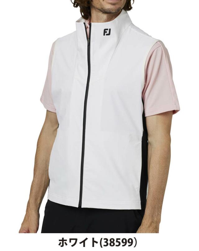 フットジョイ パッカブル 2重織 フルジップ ベスト ゴルフウェア