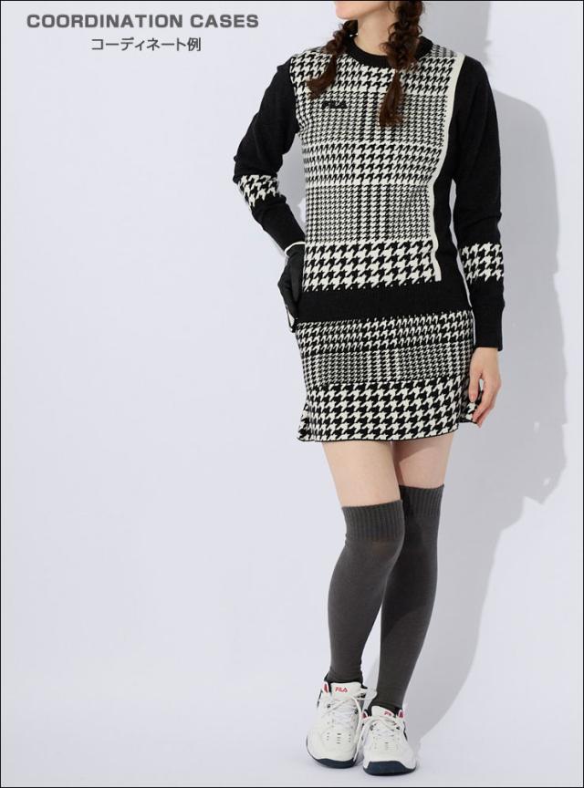 フィラゴルフ レディース ゴルフウェア 総柄パネル クルーネック