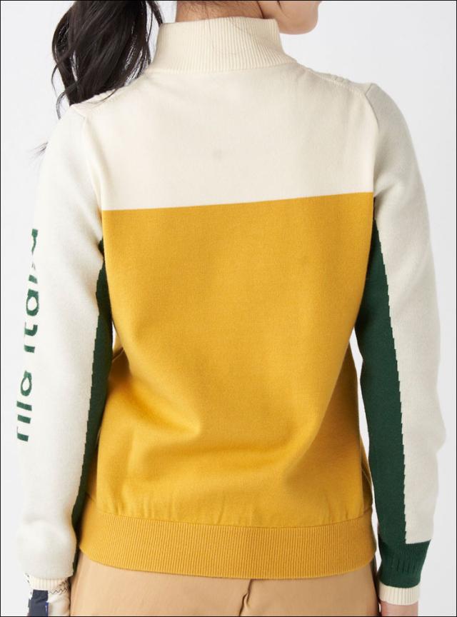 フィラゴルフ ブロック切替 モックネック セーター ウェア レディース