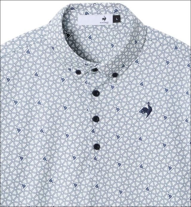 ルコックスポルティフ ゴルフ トライアングルプリント ボタンダウン