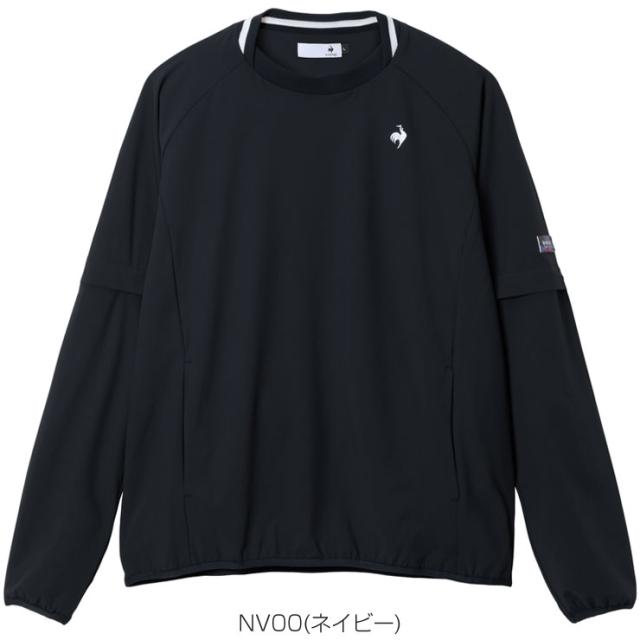 ルコックスポルティフ ゴルフ プルオーバー 2WAY クルーネック ブルゾン ウェア メンズ 2025年秋冬モデル M-3L LG5FWB03M ルコックスポルティフ ゴルフ プルオーバー 2WAY クルーネック