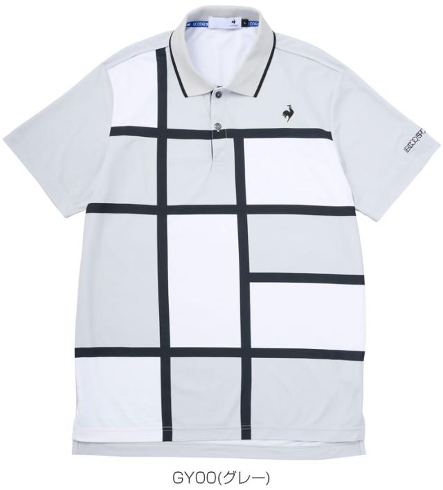 ルコックスポルティフ ゴルフ サンスクリーン カラーブロック大柄 半袖