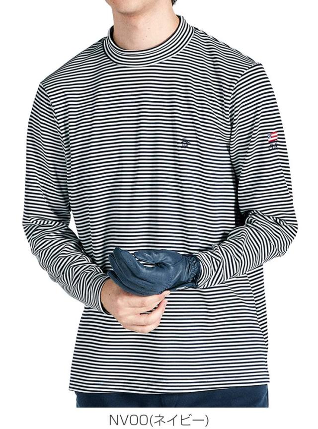 マンシングウェア【Munsingwear】メンズXL 長袖モックネックシャツ 赤