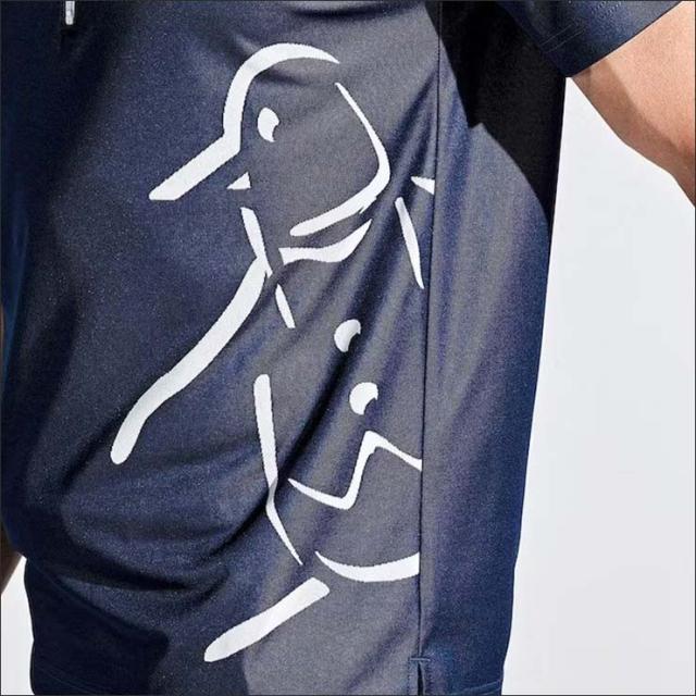 マンシングウェア] 半袖シャツ チェック柄 ジャカード テーラー