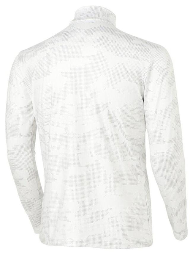 ミズノ バイオネクスト 裏起毛 カモ柄 モックネック 長袖シャツ