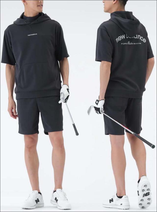 ニューバランス ゴルフ スウェット プルオーバー 半袖 フーディー