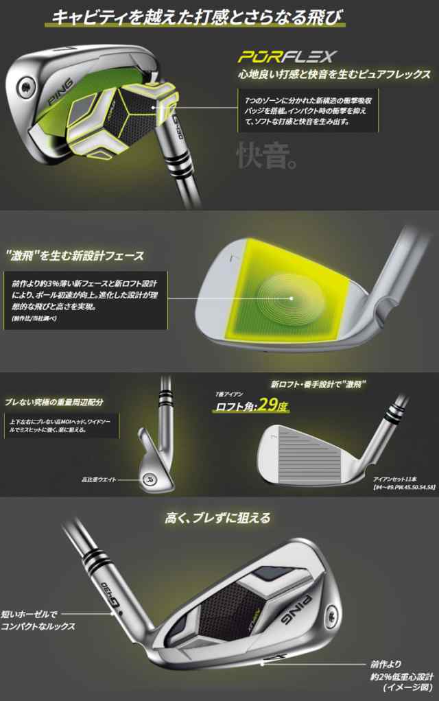 PING/ピン G430 ＃6〜9,W,45° 6本 レフティ シャフト：NS PRO 950GH ...