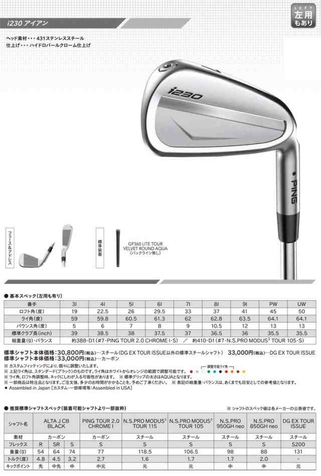 PING i210アイアン 6本セット MCI BLACKフジクラレアスペックの出品