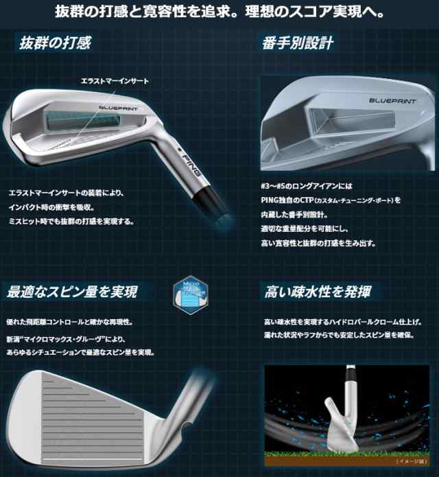 特注カスタムクラブ ピン BLUEPRINT S アイアン ダイナミックゴールド