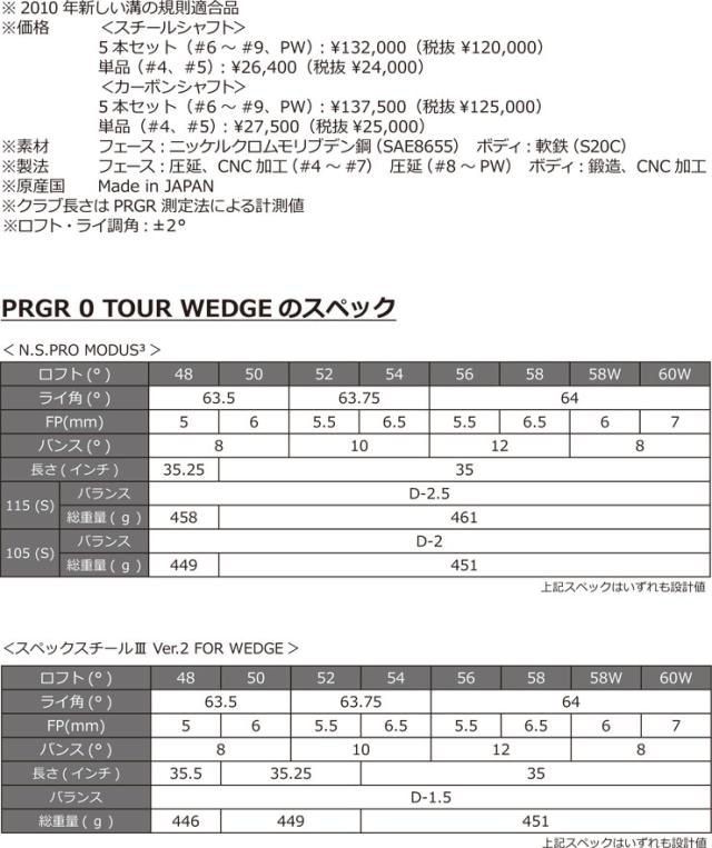 特注カスタムクラブ プロギア 2026 0 ツアーウェッジ グラファイトデザイン ツアーAD 105 / 115 シャフト_4