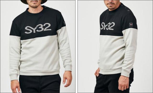 SY32 by SWEET YEARS タートルネック スポーツ ゴルフ 白黒 SY32 by SWEET YEARS タートルネック スポーツ ゴルフ 白黒 白tシャツ