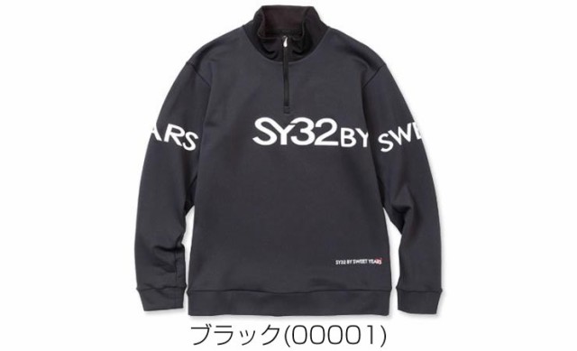 SY32 by SWEET YEARS メンズ ゴルフウェア ライトストレッチ ハーフジップ 長袖シャツ SYG-23A02 2023年秋冬モデル  M-XL｜au PAY マーケット