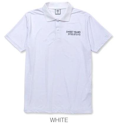 SY32 by SWEET YEARS メンズ ゴルフウェア ジャカード ピンボーダー 半袖 ポロシャツ SYG-24S23 2024年春夏モデル M-XL SY32 by SWEET YEARS メンズ ゴルフウェア ジャカード ピンボーダー