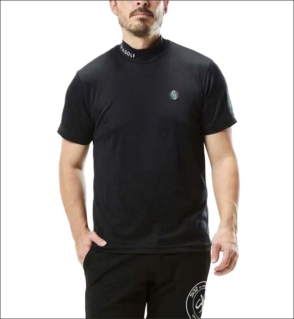 SY32ゴルフ SIDE MESH オリジナルジャガード モックネックシャツ SY32ゴルフ SIDE MESH オリジナルジャガード モックネックシャツ