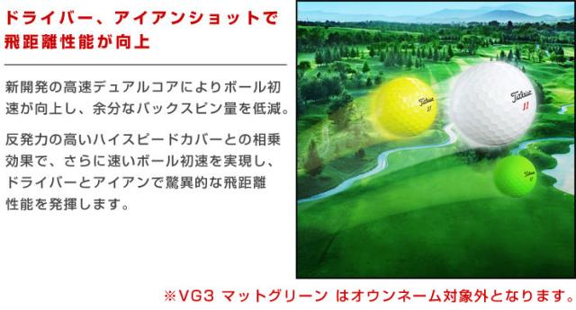 無料オウンネーム対応・3ダース価格 タイトリスト VG3 ゴルフボール 2022年モデル [3ダース]