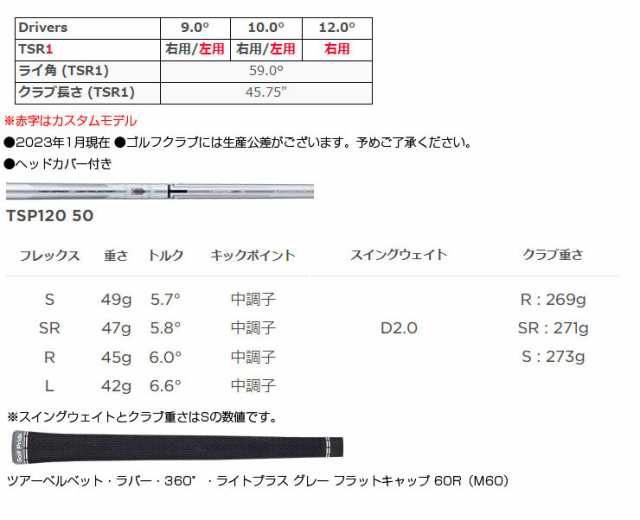 シャフト ドライバー　タイトリスト　TourAD UB-6 (S)