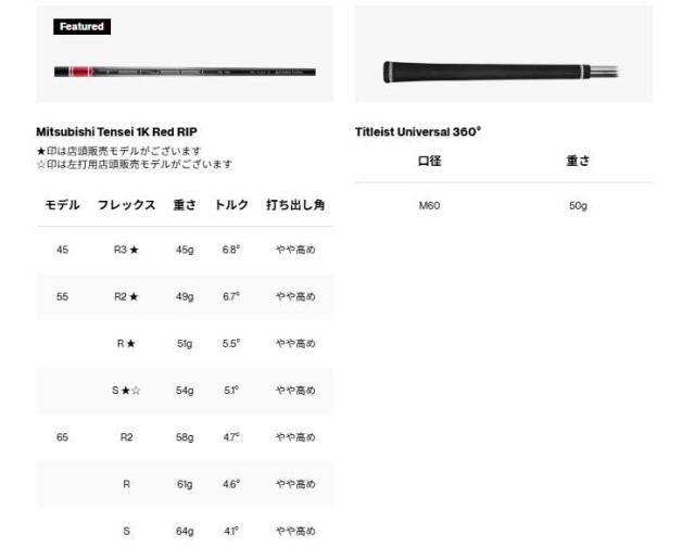 タイトリスト GTS3 フェアウェイメタル TENSEI 1K BLUE RIP シャフトの