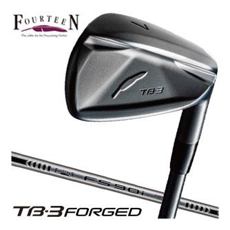 フォーティーン TB-3 FORGED アイアン ダイヤモンドブラックサテン仕上げ FS-90i BLACK スチールシャフト 4本セット[＃7-P]