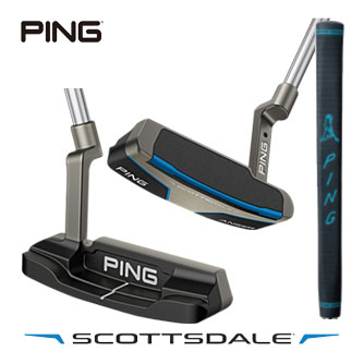 ピン SCOTTSDALE ANSER パター PING PP58 ブラック/ブルー ミッドサイズ グリップ装着モデル