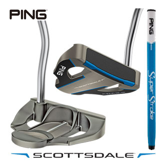 ピン SCOTTSDALE CRAZ-E CB パター PING SuperStroke TOUR 1.0P 17 IN BLUE グリップ装着モデル