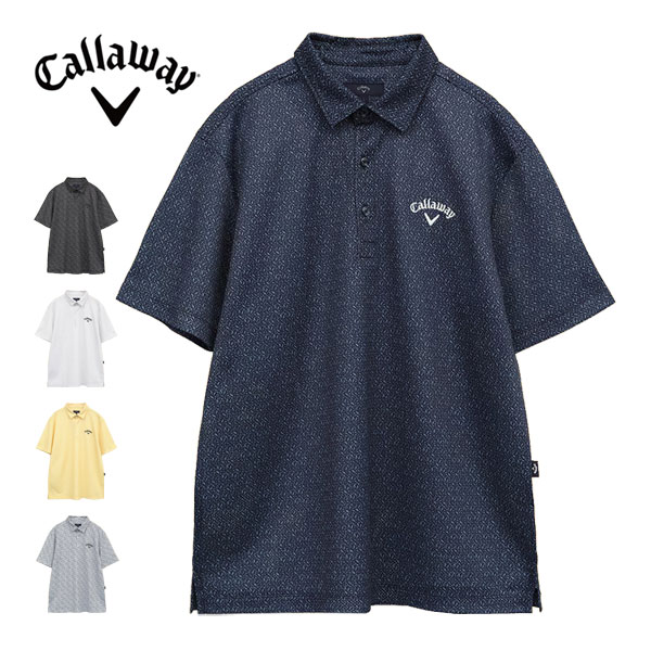キャロウェイ かざあなメッシュ ボタニカルプリント 半袖 ポロシャツ ゴルフウェア メンズ 2025年春夏モデル M-3L C25134119