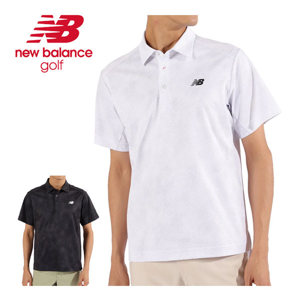 ニューバランス ゴルフ シャドープリント 半袖 ポロシャツ ウェア メンズ 2025年春夏モデル M-LL 012-5168001