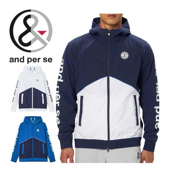アンパスィ and per se エアジャスター 切替デザイン フーディー フルジップ 中綿ブルゾン ゴルフウェア メンズ 2025年秋冬モデル M-LL AMF1105G2 [即納]