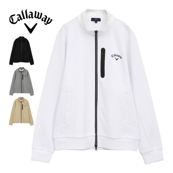 キャロウェイ カノコダブルニット フルジップ スウェット ブルゾン ゴルフウェア メンズ 2025年秋冬モデル M-3L C25217101