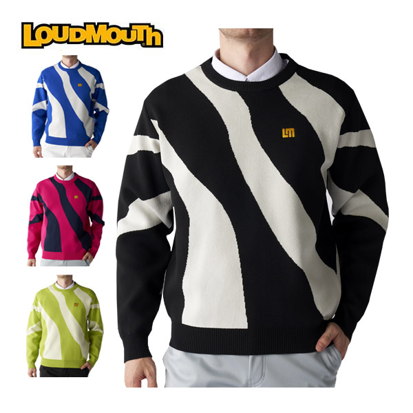 ラウドマウス ゴルフ クルーネック 軽量 ニット ウェア メンズ 2025年秋冬モデル M-4L 775-700