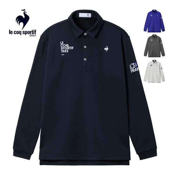 ルコックスポルティフ ゴルフ ヒートナビ ベーシックデザイン 裏起毛 長袖 ポロシャツ ウェア メンズ 2025年秋冬モデル M-3L LG5FLS05M