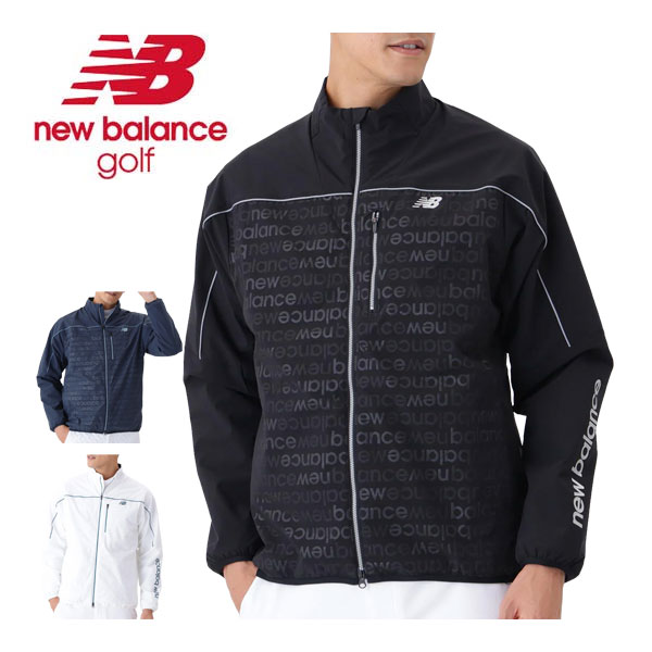 ニューバランス ゴルフ ロゴボーダーエンボス×ソリッド フルジップ ブルゾン ウェア メンズ 2025年秋冬モデル M-3L 012-5220004